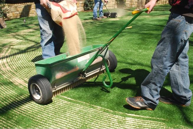 Detroit and all of Michigan artificial grass installation - base layer